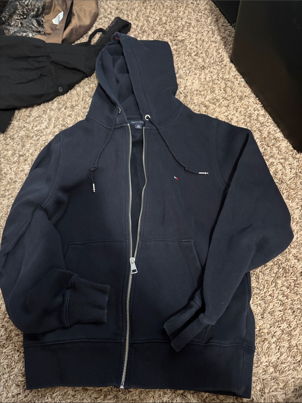 Tommy Hilfiger Navy Full-Zip Hooded Jacket